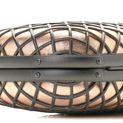 Bottega Veneta Metallic Cage Knot Clutch Gold 8 of 9