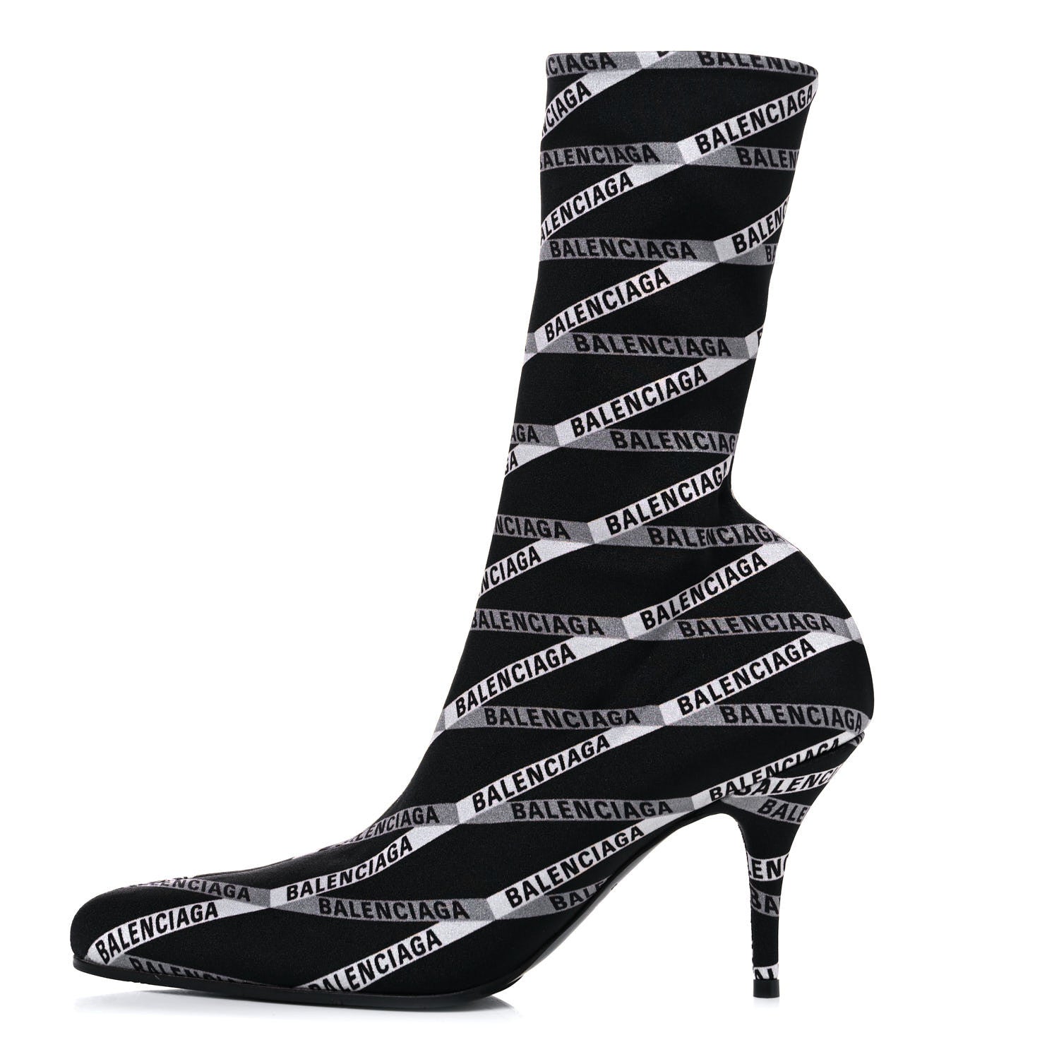 Balenciaga Spandex Losange Monogram 85mm Booties 38 Gris Black 1 of 8