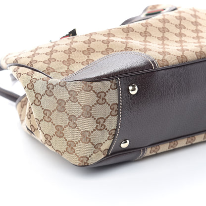 Gucci Monogram Medium Princy Tote Dark Brown 8 of 9