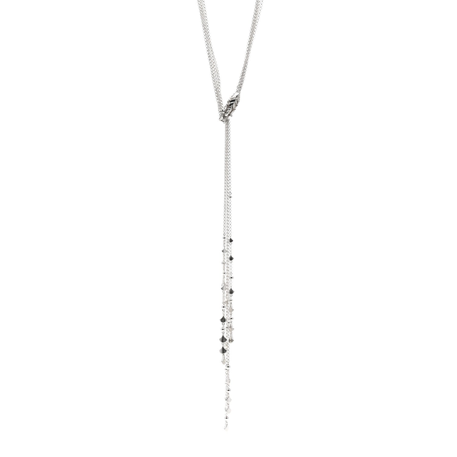 John Hardy Sterling Silver Sapphire Legends Naga Dragon Lariat Necklace 1 of 4