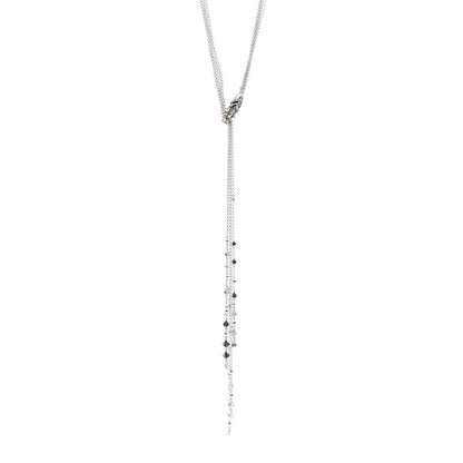 John Hardy Sterling Silver Sapphire Legends Naga Dragon Lariat Necklace 1 of 4