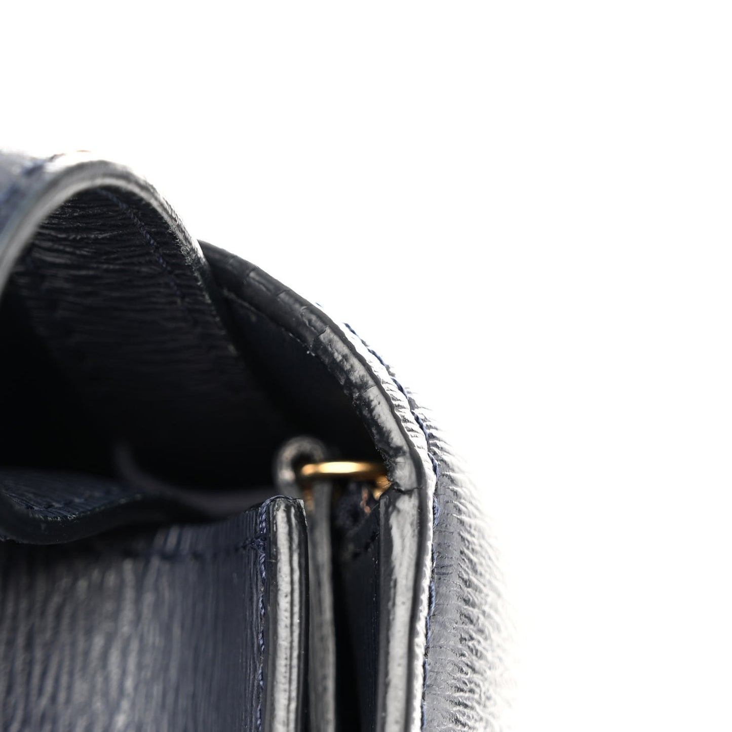 Liege Calfskin Medium Classic Box Flap Bag Dark Blue