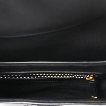 Christian Dior Grained Calfskin Saddle Bag Black 5 of 10
