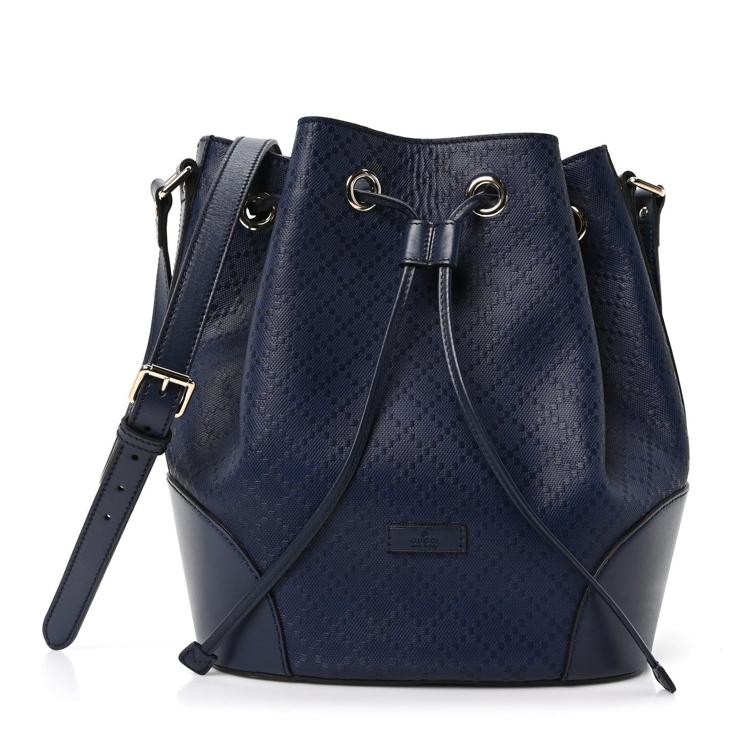 Hilary Lux Bright Diamante Medium Bucket Bag Classic Marine