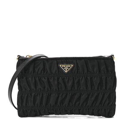 Prada Tessuto Nylon Gaufre Wristlet Black 1 of 11