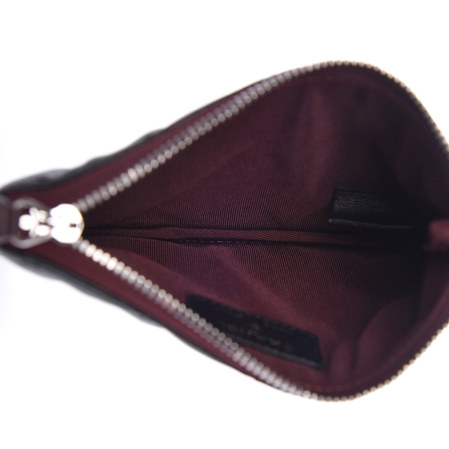 Lambskin Quilted Small Cosmetic Case Black