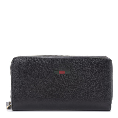Gucci Calfskin Web Zip Around Wallet Black 1 of 8