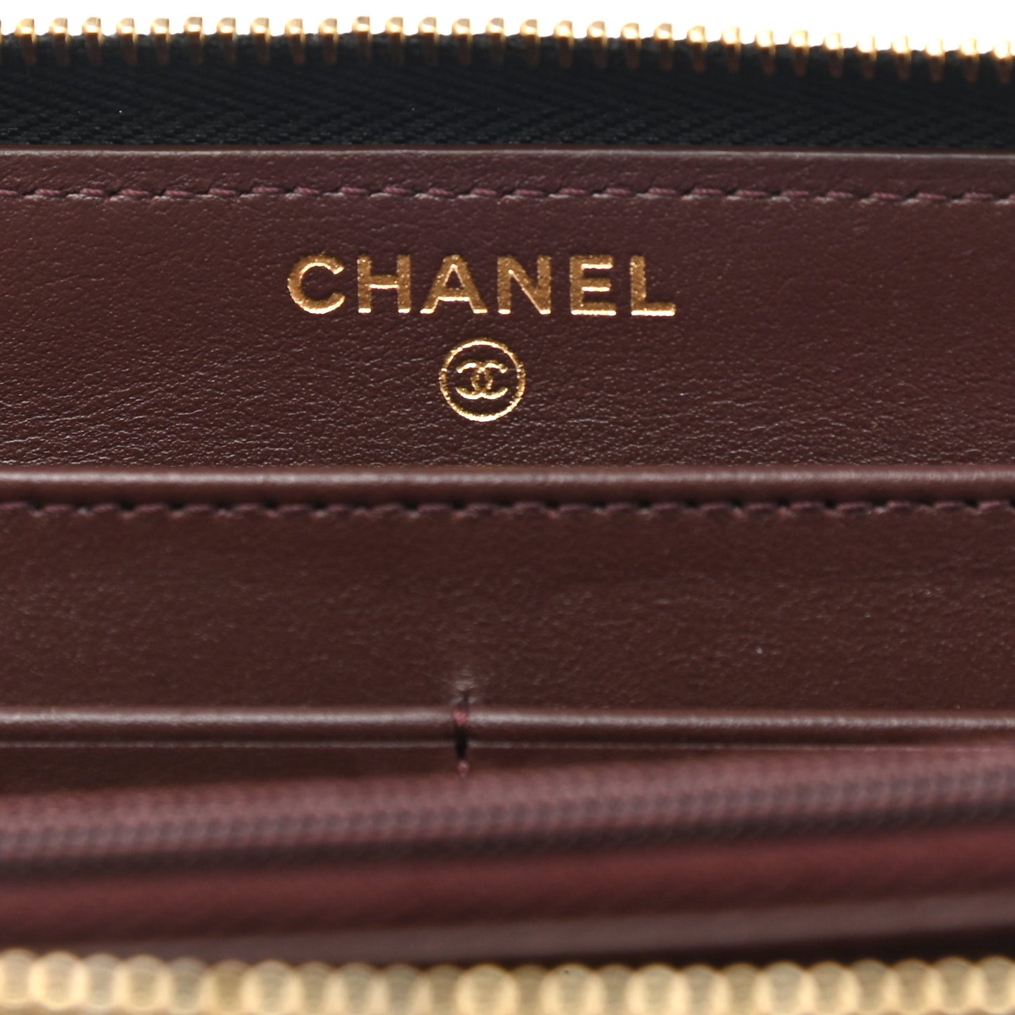 Caviar Quilted Large Gusset Zip Around Wallet Black