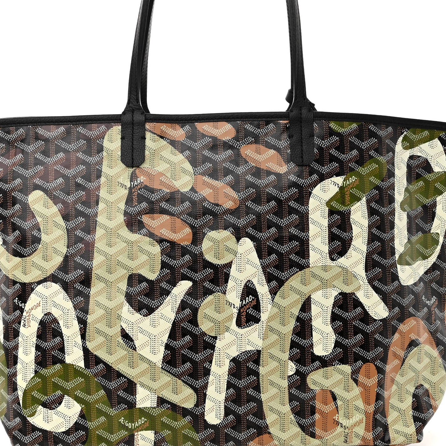 Goyardine Saint Louis Lettres Camouflage PM Black Green