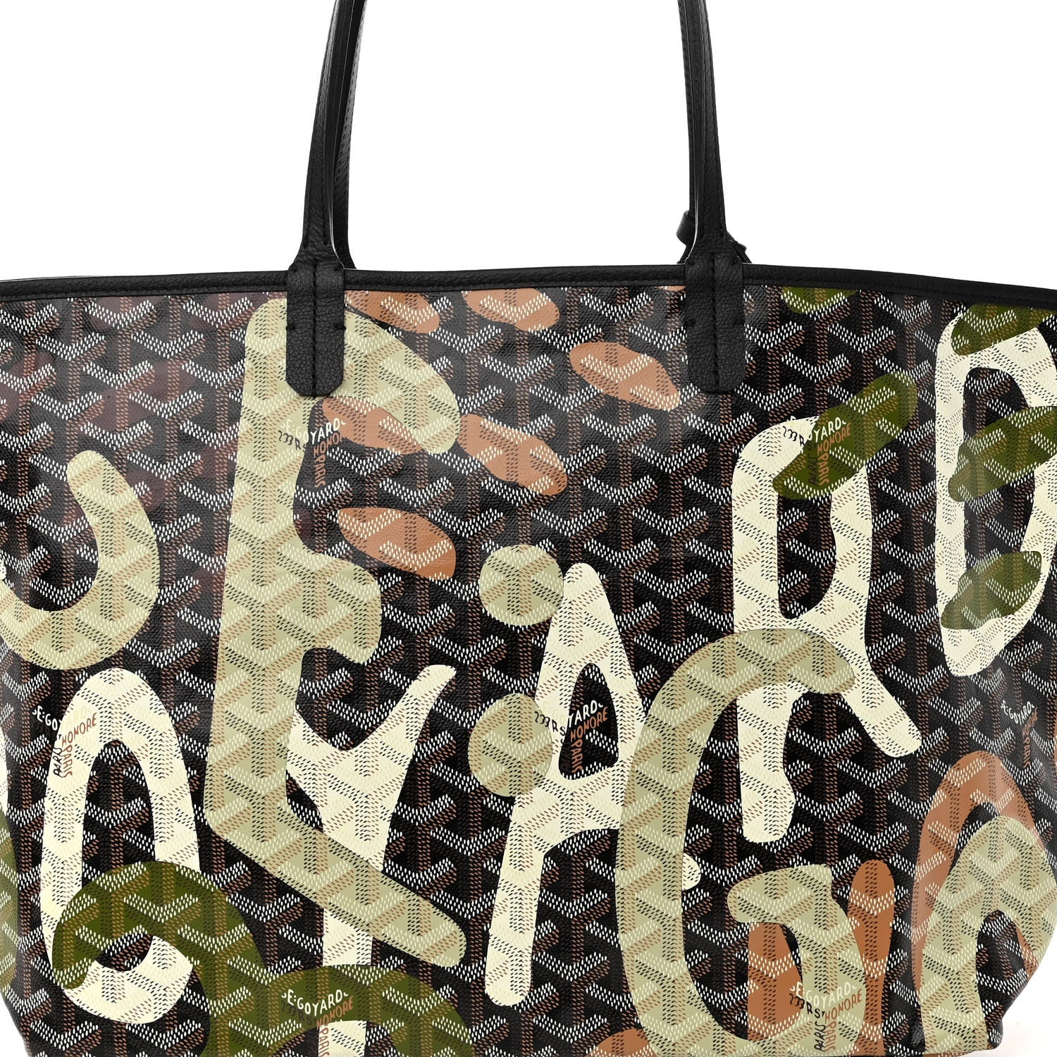 Goyard Goyardine Saint Louis Lettres Camouflage PM Black Green 9 of 11