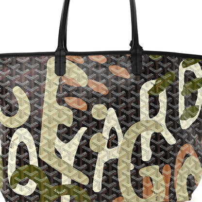 Goyard Goyardine Saint Louis Lettres Camouflage PM Black Green 9 of 11