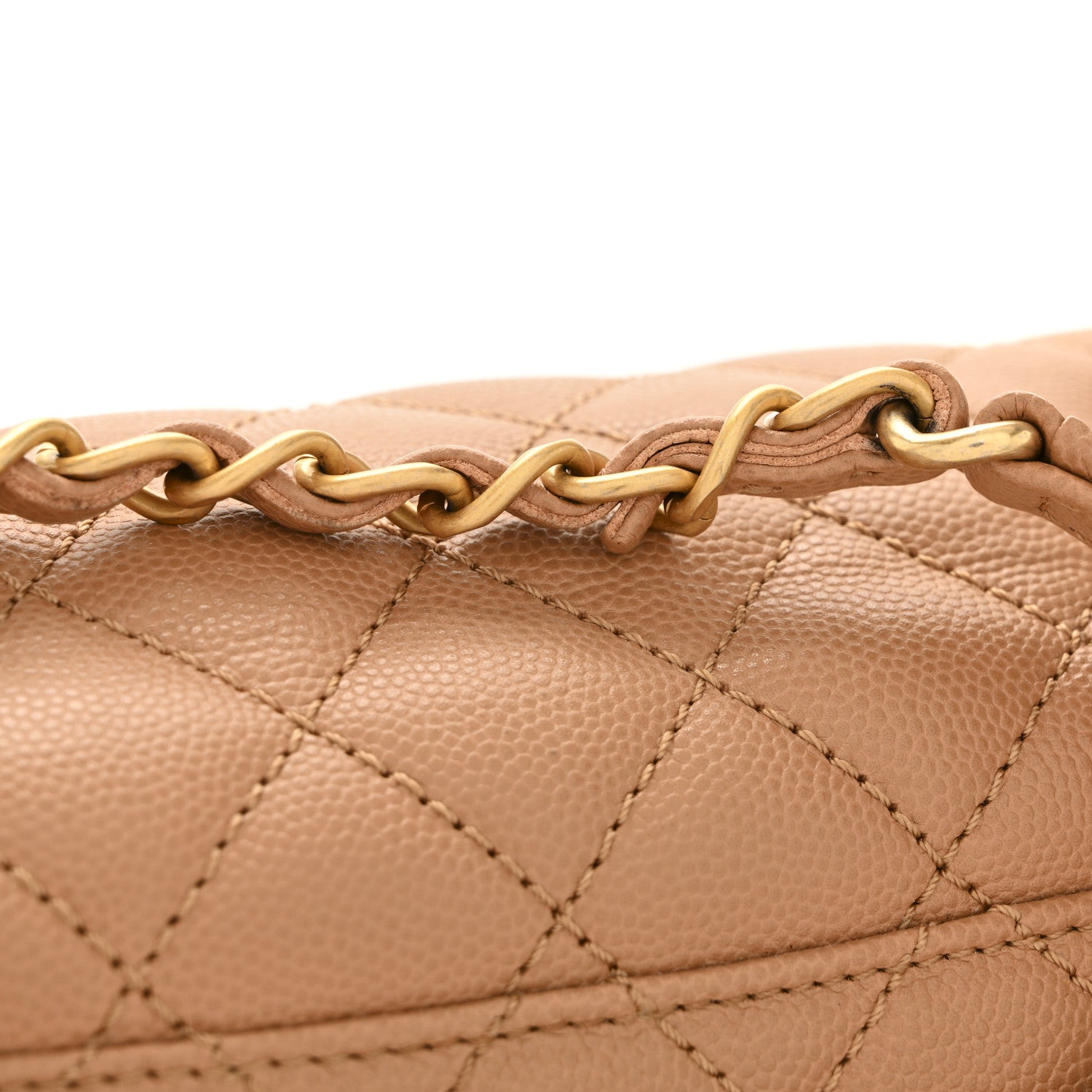 Chanel Caviar Quilted Small Coco Chain Handle Flap Brown 15 of 16