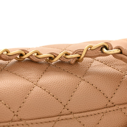 Chanel Caviar Quilted Small Coco Chain Handle Flap Brown 15 of 16