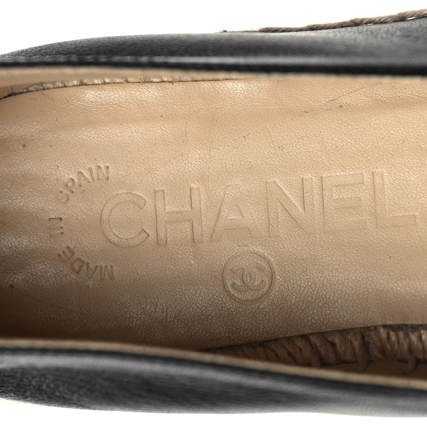 Lambskin CC Espadrilles 37 Black