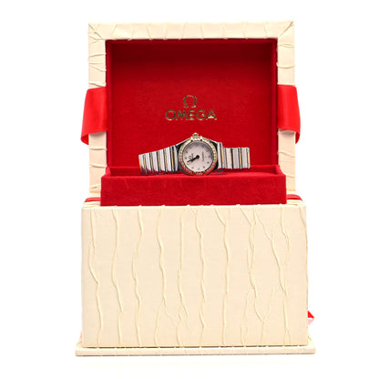Omega Stainless Steel 18K Yellow Gold Diamond Bezel Mother of Pearl 23mm Constellation My Choice Quartz Watch 895.1243 5 of 5