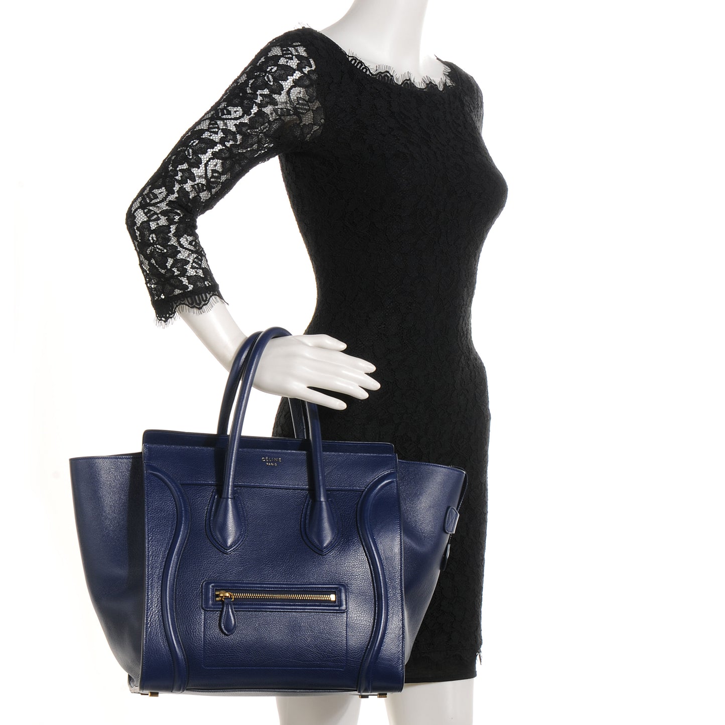 Baby Calfskin Leather Mini Luggage Ink