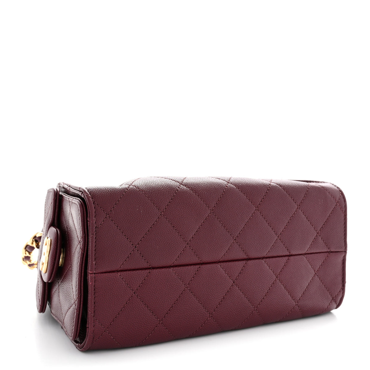 Chanel Caviar Quilted Mini Chanel 25 Handbag Dark Burgundy 4 of 10