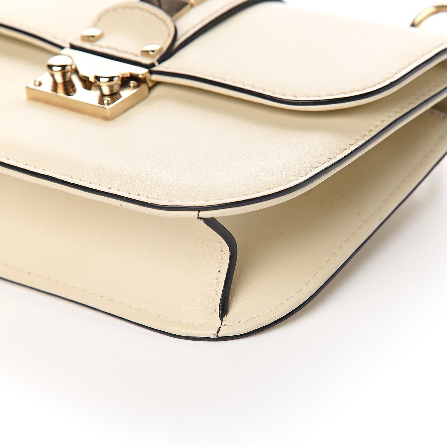 Valentino Garavani Vitello Small Glam Lock Rockstud Flap White 7 of 9
