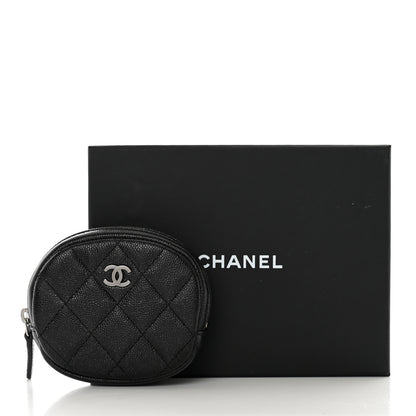 Chanel Iridescent Caviar Quilted Zip Around Classic Coin Purse Black 8 of 8