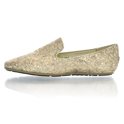 Jimmy Choo Glitter Wheel Jazz Flats 35.5 Champagne 2 of 8