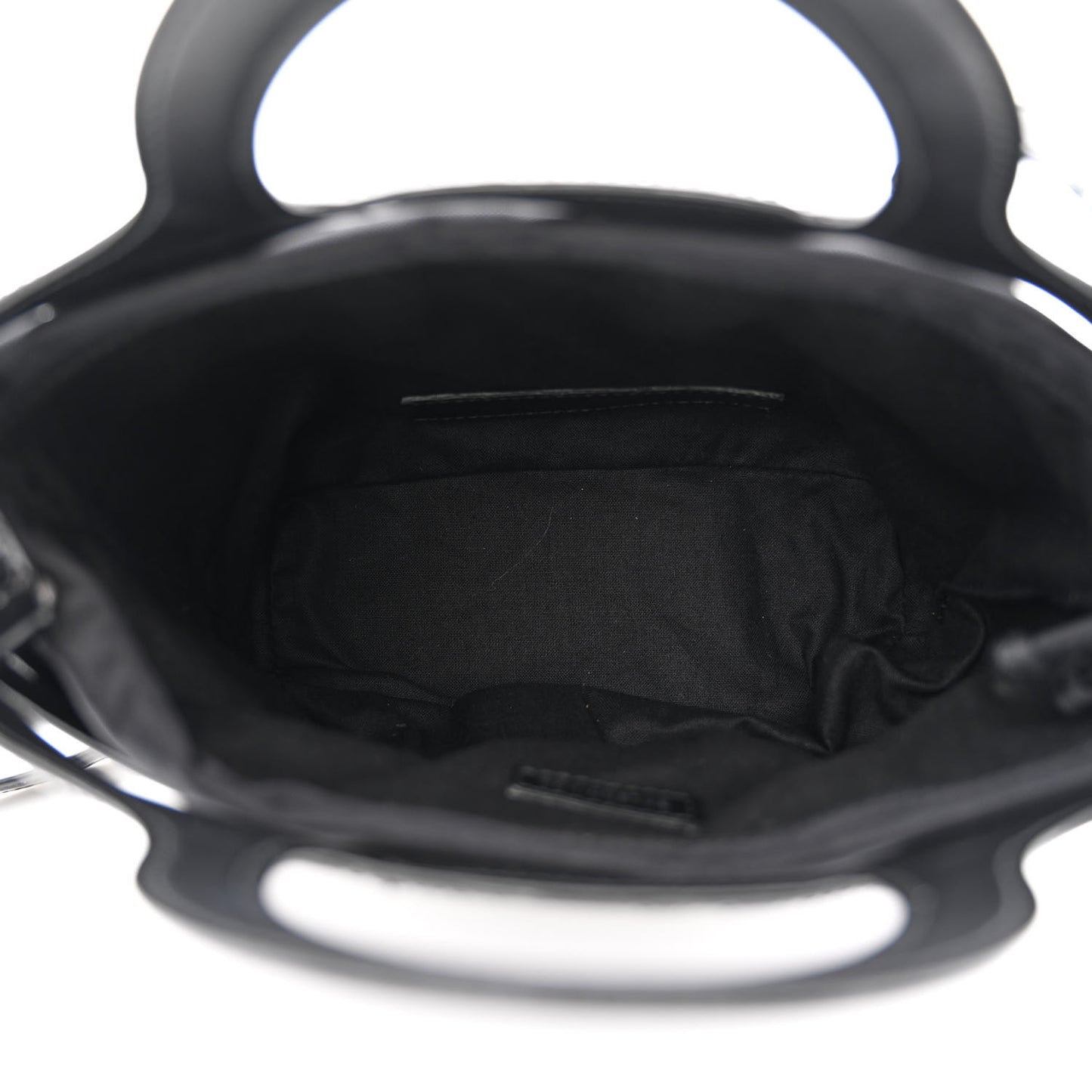 Patent Calfskin Small Neo Basket Tote Black