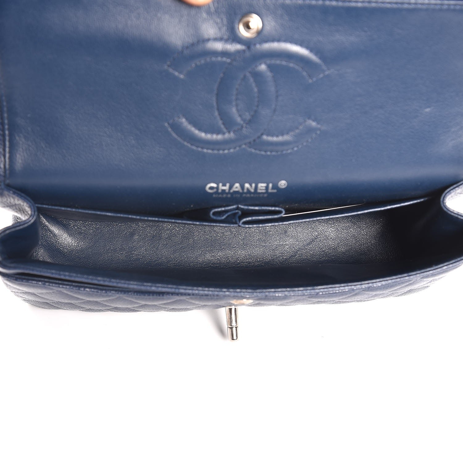 Chanel Caviar Quilted Medium Double Flap Navy 5 of 7