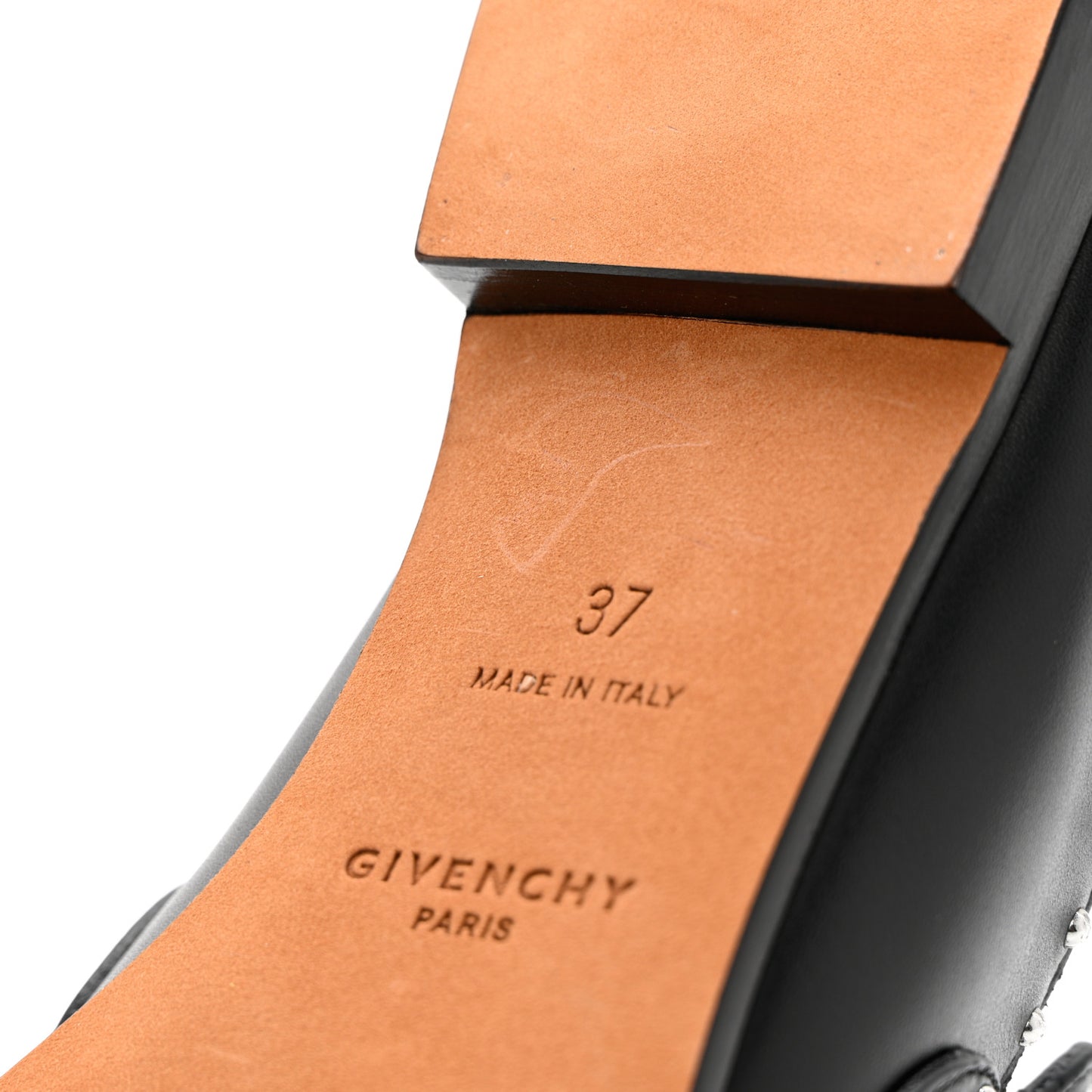 Calfskin Studded Elegant Loafer Mule 37 Black