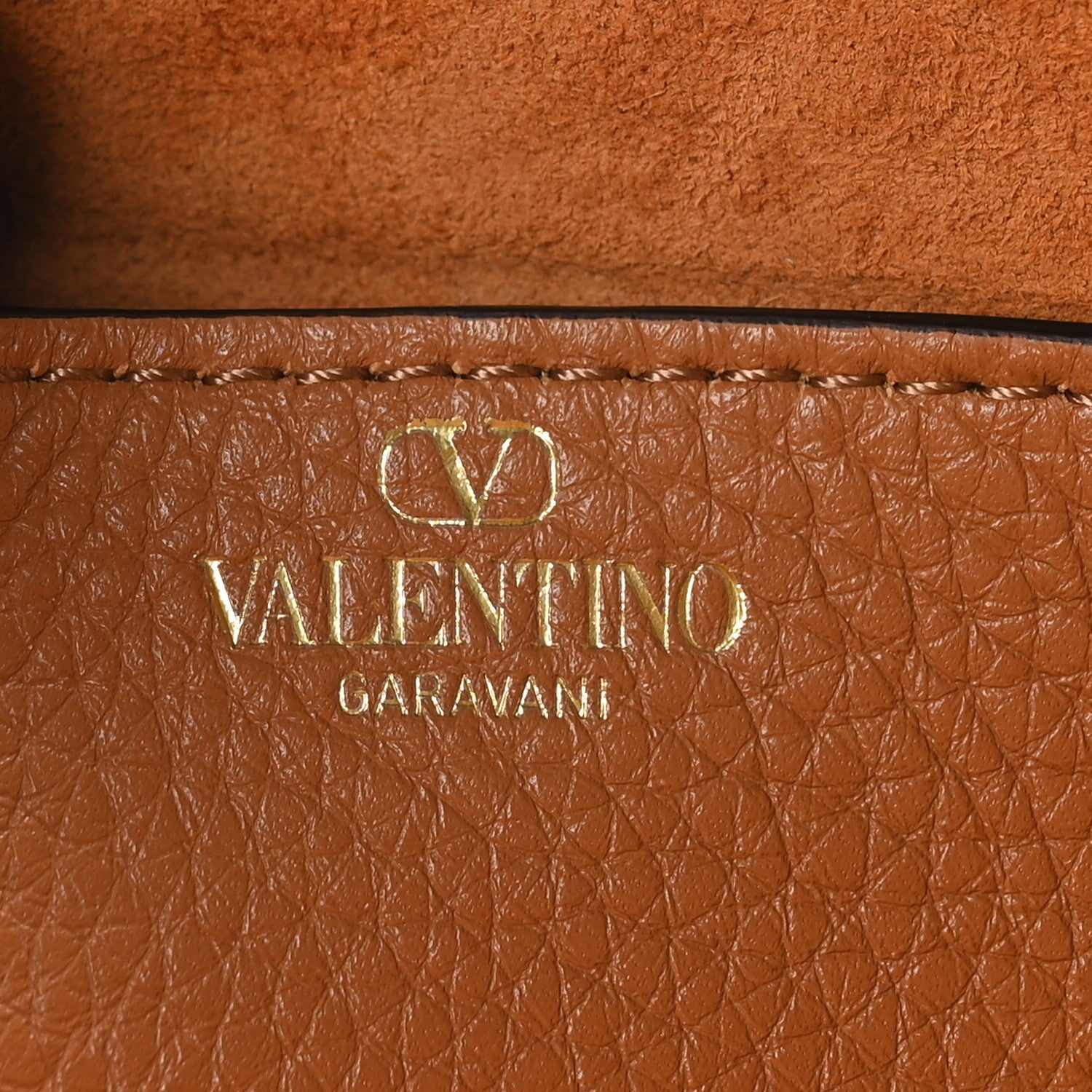 Valentino Garavani Soft Grainy Calfskin Alltime Shoulder Bag Almond Beige 6 of 9