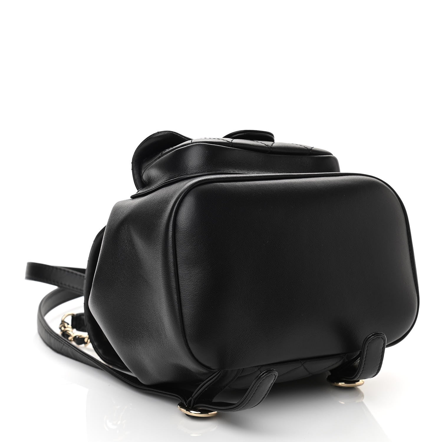 Chanel Lambskin Quilted Small Duma Drawstring Backpack Black 4 of 11