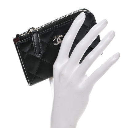 Chanel Lambskin Quilted Key Holder Case Black 2 of 7