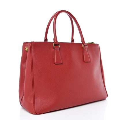 Prada Saffiano Medium Galleria Double Zip Tote Fuoco 3 of 20