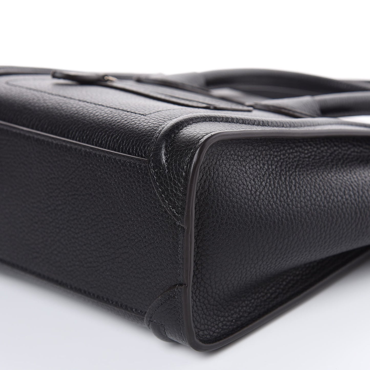 Drummed Calfskin Nano Luggage Black