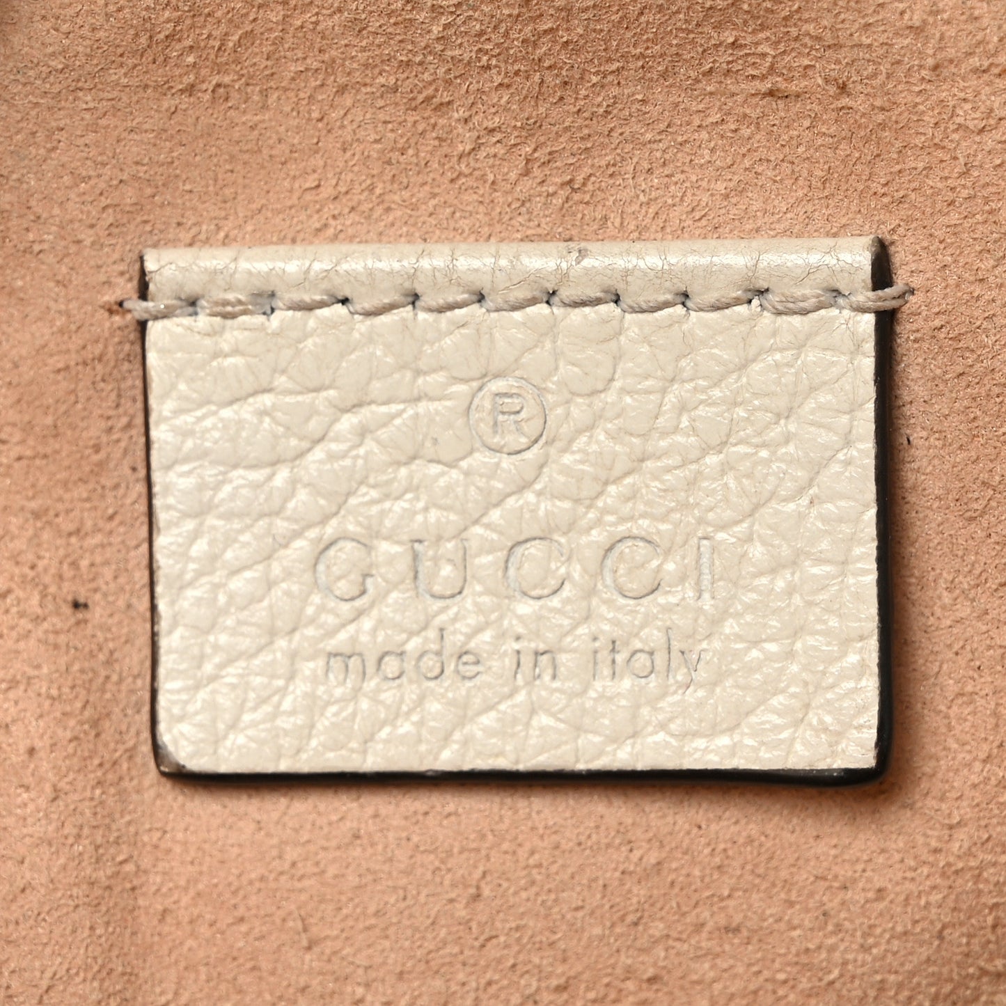 Textured Calfskin Web Mini Ophidia Round Shoulder Bag Mystic White