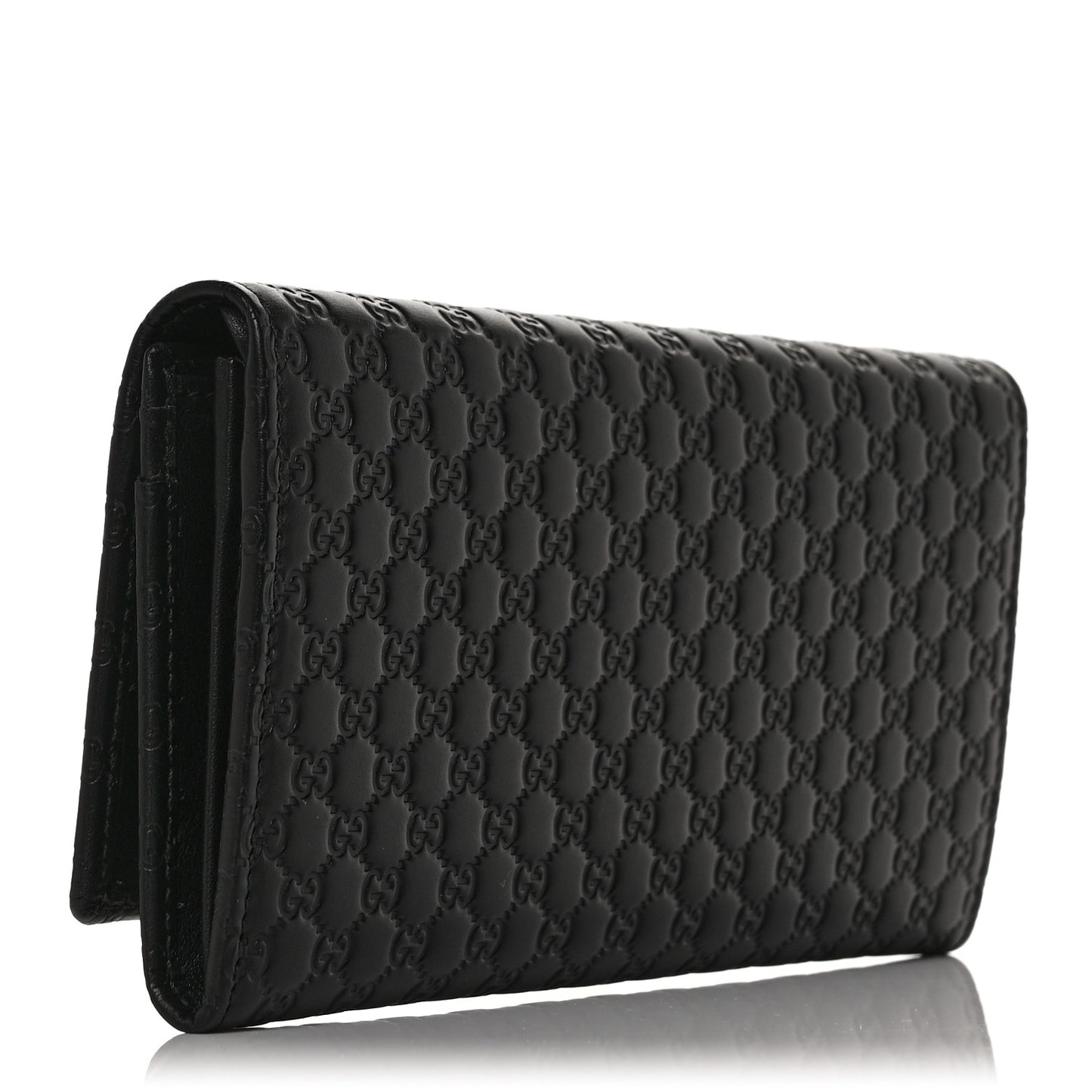 Soft Microguccissima Continental Wallet Black