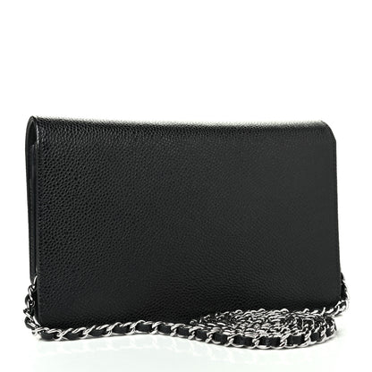 Chanel Caviar Timeless CC Wallet On Chain WOC Black 2 of 4