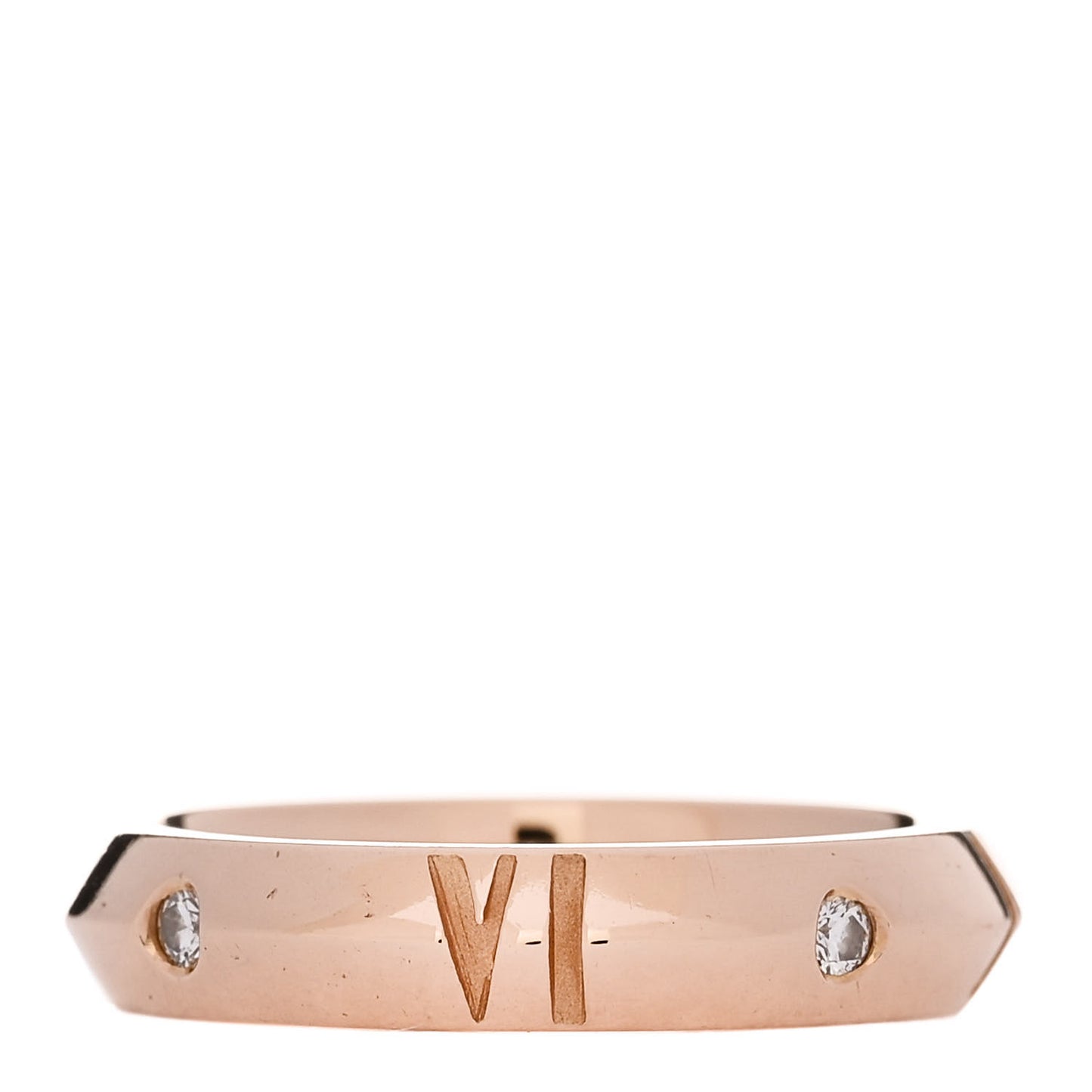 18K Rose Gold Diamond Narrow Atlas X Closed Ring 57 8