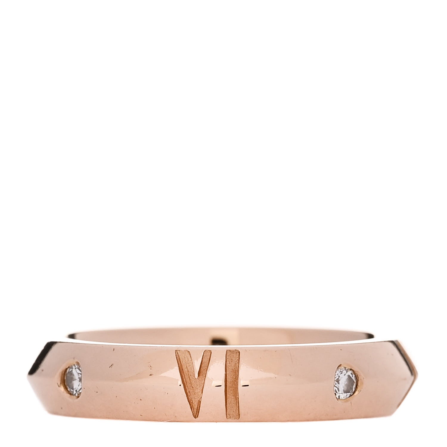 Tiffany 18K Rose Gold Diamond Narrow Atlas X Closed Ring 57 8 1 of 6