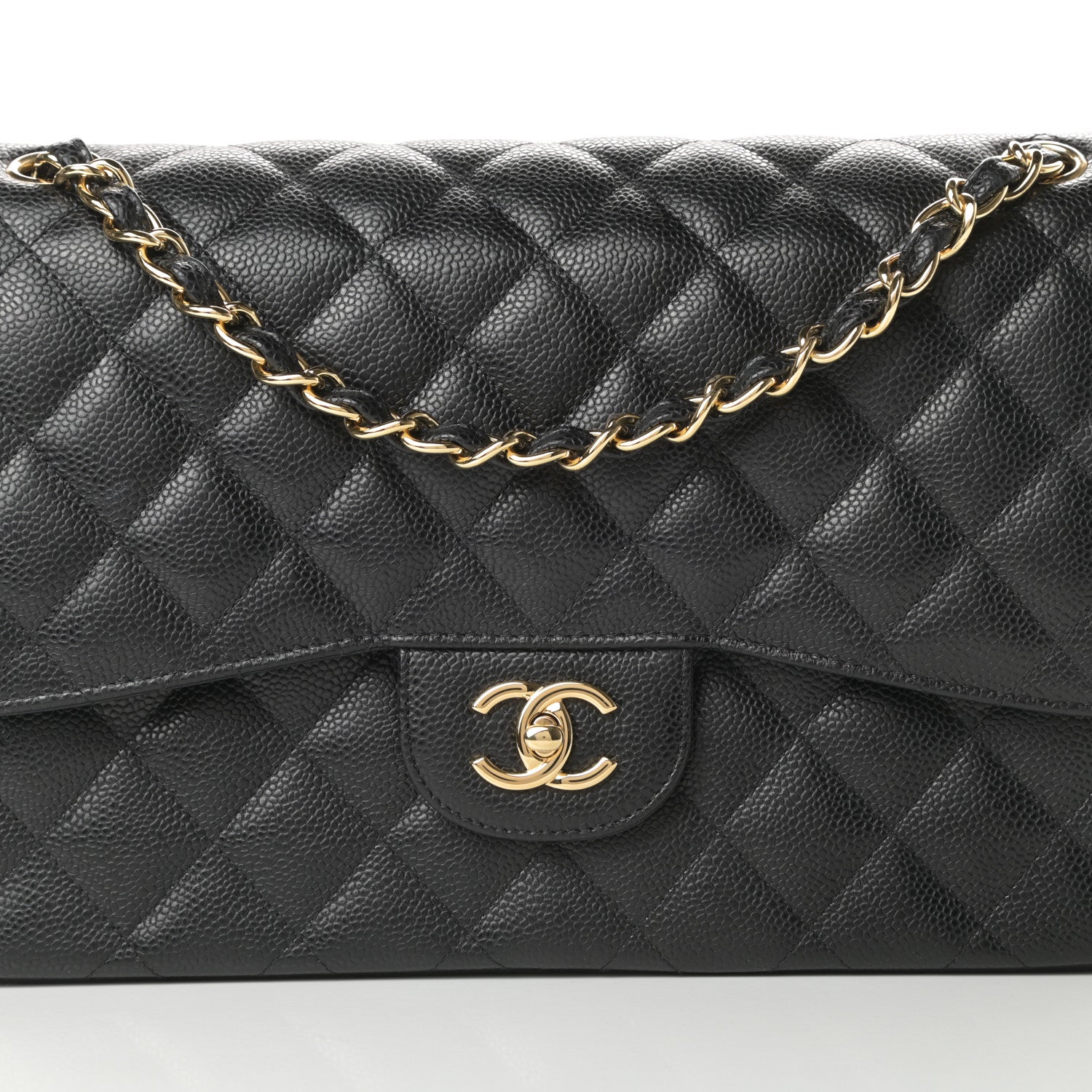 Chanel Caviar Quilted Jumbo Double Flap Black 8 of 12