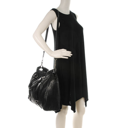 Miu Miu Vitello Lux Gathered Tote Nero Black 2 of 10