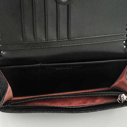 Stella McCartney Shaggy Deer Falabella Flap Wallet Black 5 of 7