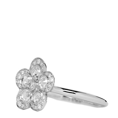 Tiffany Platinum Diamond Enchant Flower Ring 52 6 3 of 6