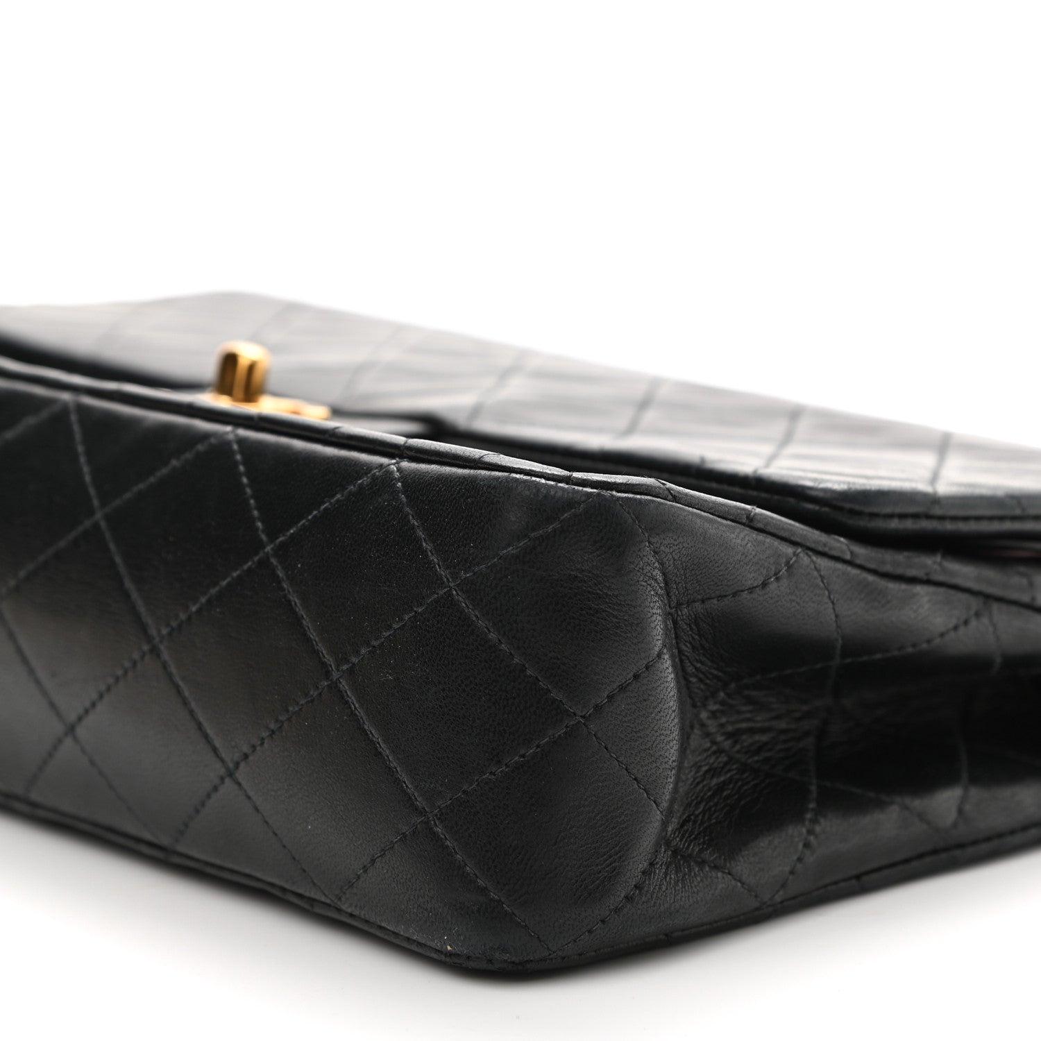 Chanel Lambskin Quilted Medium Double Flap Black 10 of 19