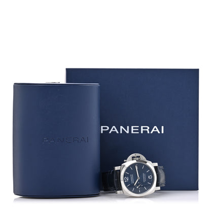 Panerai Stainless Steel Alligator 40mm Luminor Quaranta Automatic Watch Blue PAM01370 Blue 5 of 5