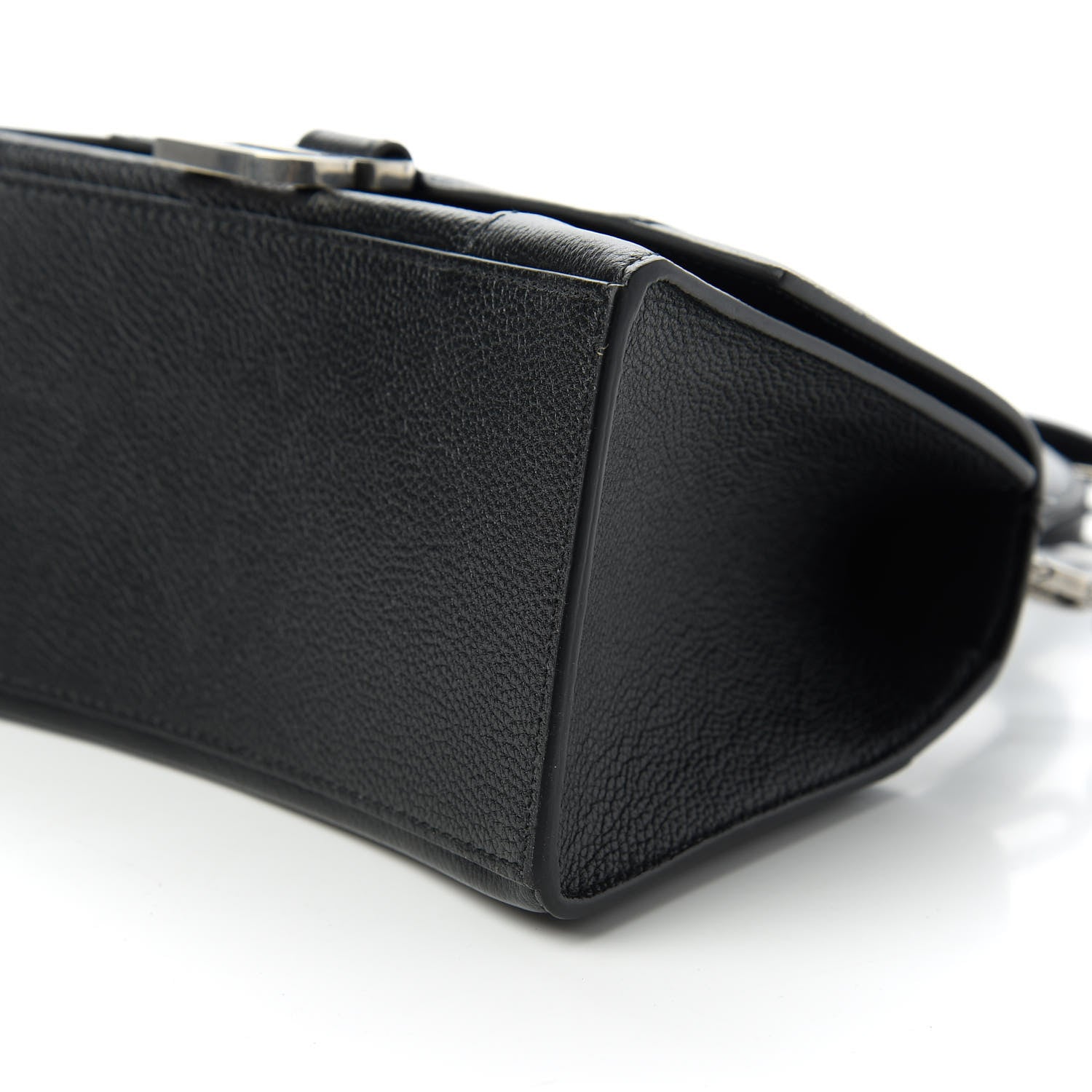 Balenciaga Grained Calfskin Small Hourglass Top Handle Bag Black 7 of 9