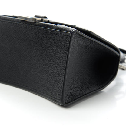 Balenciaga Grained Calfskin Small Hourglass Top Handle Bag Black 7 of 9