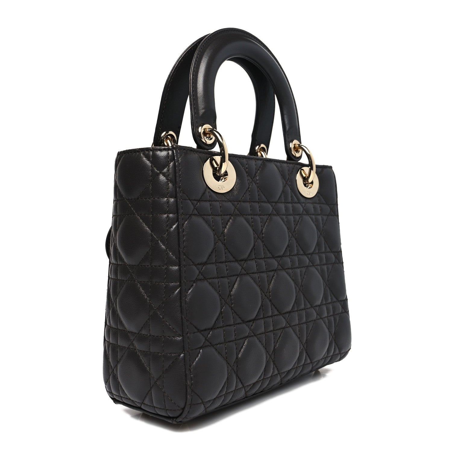 Christian Dior Lambskin Cannage Small Lucky Badges My Lady Dior Dark Grey 3 of 11