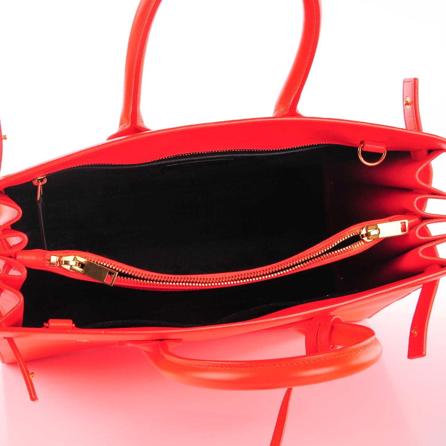 Calfskin Small Sac De Jour Neon Orange