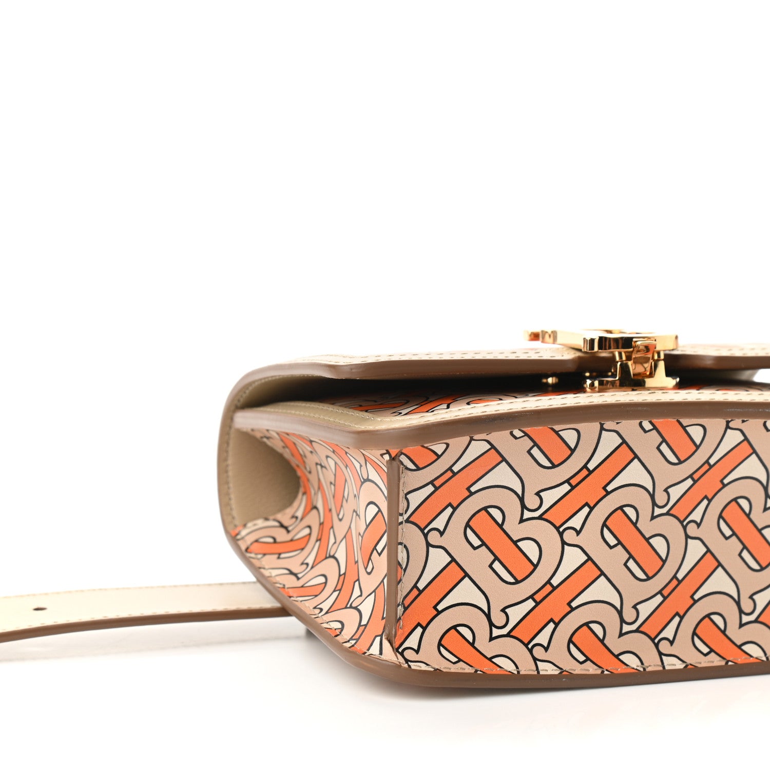 Burberry Calfskin Monogram TB Bum Bag Bright Orange 7 of 8