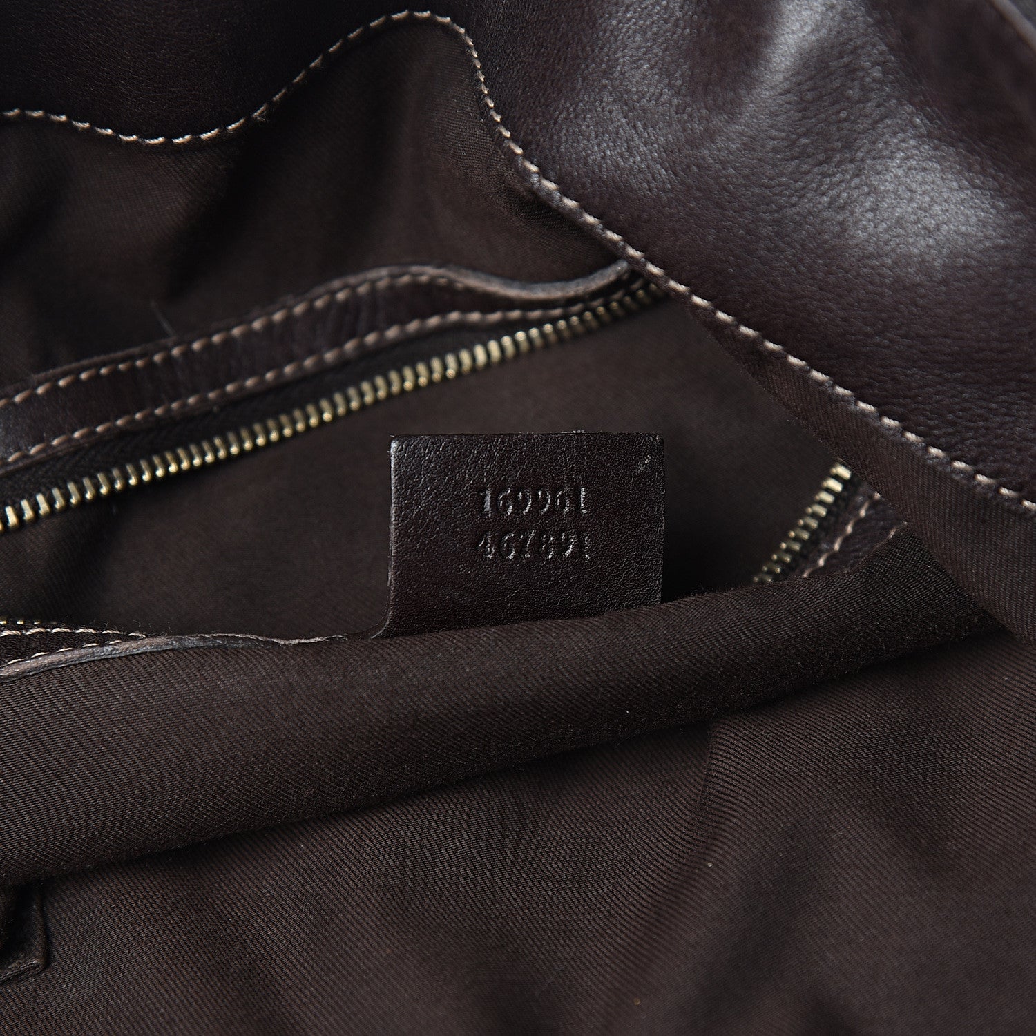 Gucci Monogram Medium Peggy Bamboo Top Handle Bag Dark Brown 6 of 9