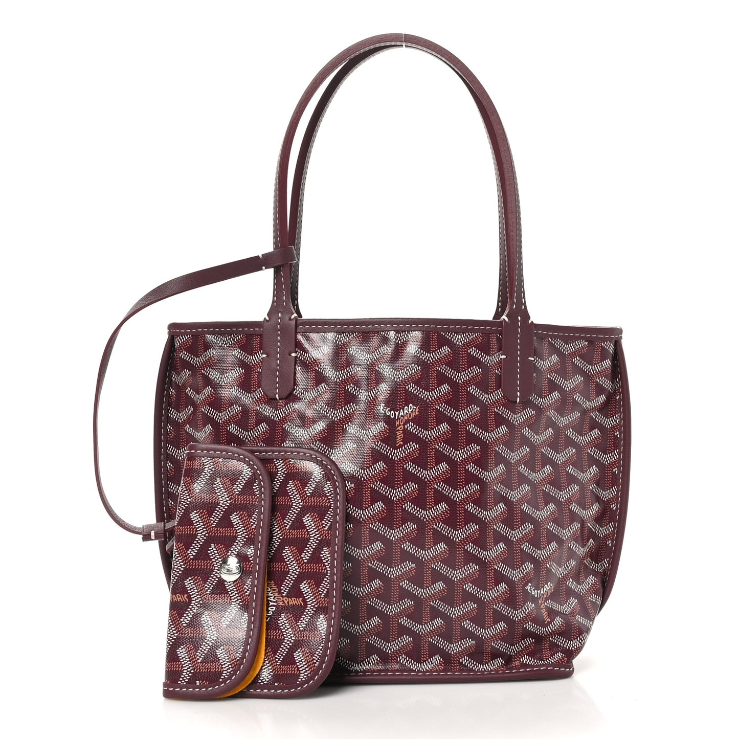 Goyardine Reversible Mini Anjou Burgundy